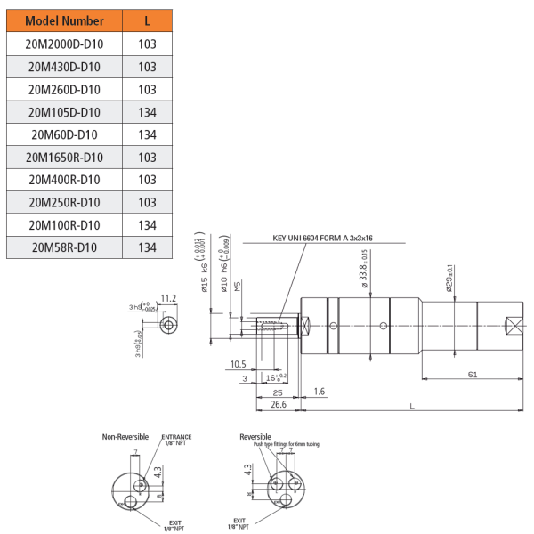 20M SMOOTH OUTPUT SHAFT AIR MOTOR DRAWING