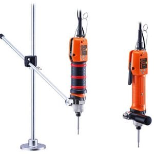 BLG-7000XBC2-GT-S ELECTRIC SCREWDRIVER 1/4 HEX W/STAND pictured with stand and handle